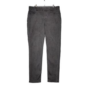 CHICOS 570294349 Black High Rise Pull On Stretch Denim Jeggings SIZE 2 US 12